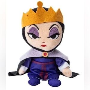 Villains, Evil queen Disney Plush Toy with Purple and Gold Outfit size 9 inches